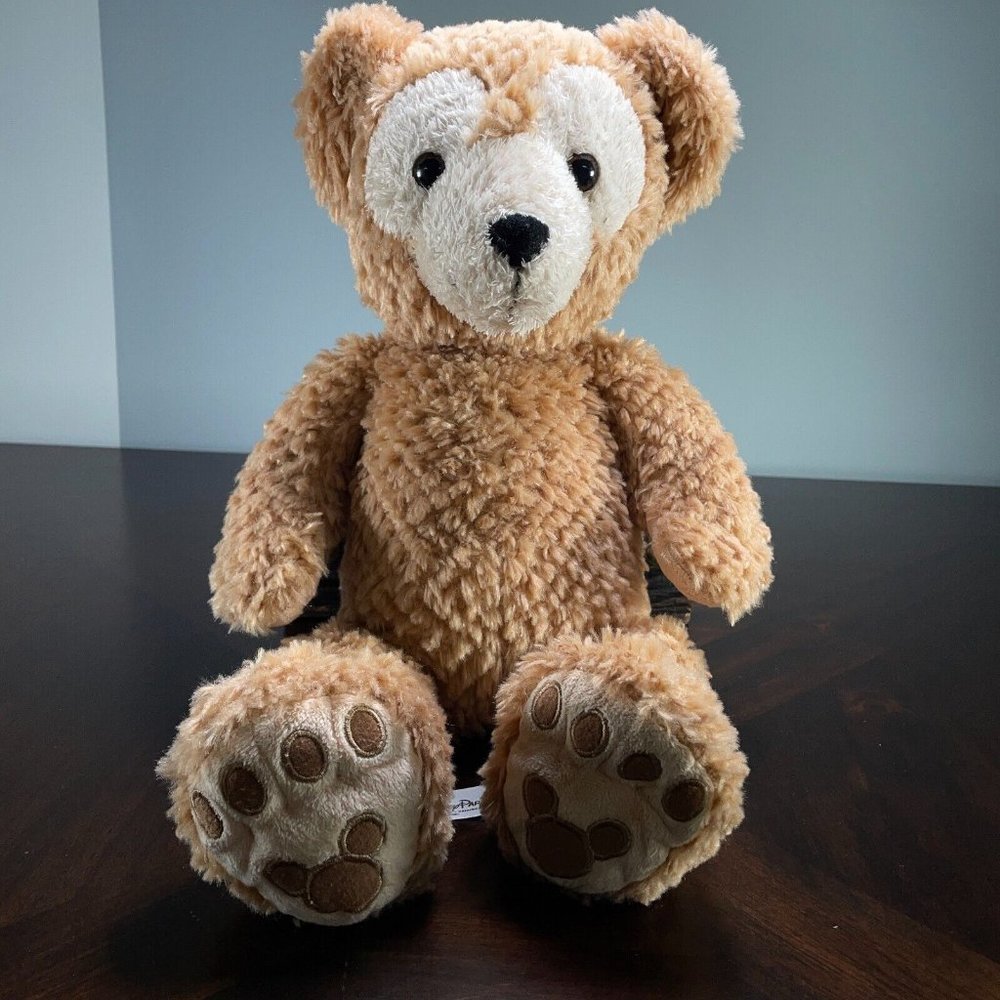 Walt Disney World Duffy Hidden Mickey Bear 18 in Stuffed Plush Beige Tan Fuzzy